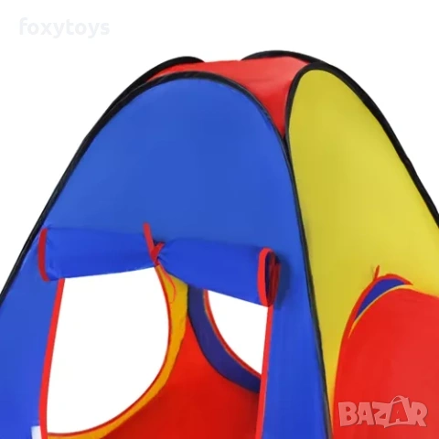 Детска палатка с тунел и къща, 3 в 1, KRUZZEL, 288x94x70 см, снимка 4 - Образователни игри - 54035122