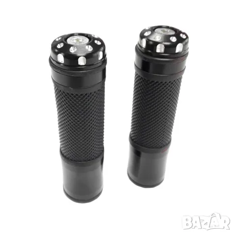 Черни спортни дръжки за мотор 126 mm с отвор 23.5 mm, снимка 3 - Аксесоари и консумативи - 55866098