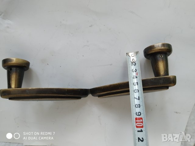 масивна месингова дръжка за "летяща" врата, снимка 2 - Антикварни и старинни предмети - 34974483