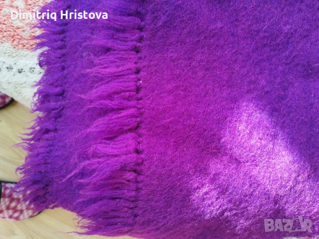 Топло , ръчно тъкано вълнено одеало, снимка 5 - Декорация за дома - 44779260