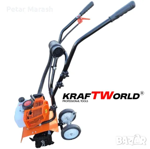 Бензинов Мулти Култиватор KraftWorld – Двутактова Мини Мотофреза, снимка 3 - Други инструменти - 50432166