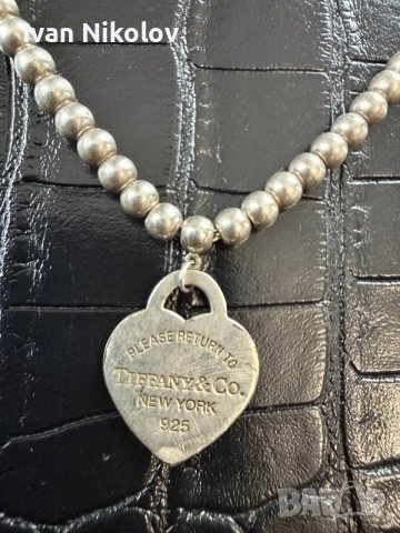 Сребърно Колие Tiffany &Co  оригинал!, снимка 2 - Колиета, медальони, синджири - 56181620