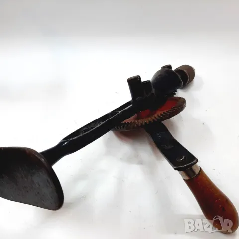 Стара голяма ръчна дрелка, бормашина, маткап(9.4), снимка 5 - Антикварни и старинни предмети - 48099647