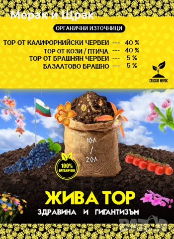 Органична тор - българска смес от био компоненти, снимка 5 - Тор и почвени смеси - 52577636