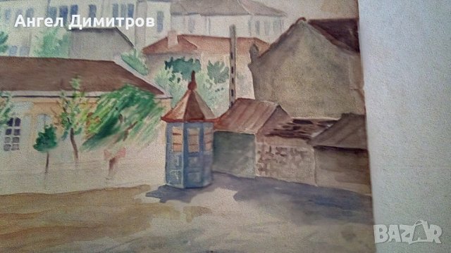 Ангел Ботев картина акварел 1949 г , снимка 5 - Картини - 39000261