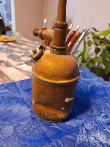 Стара масльонка и бензинова лампа, снимка 3 - Антикварни и старинни предмети - 36797365
