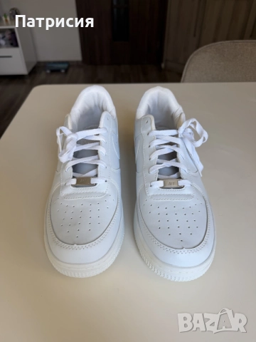 Бели мъжки сникърси маратонки Nike Air Force 1 Low ниски кецове, размер 45, бял цвят, white, AF1, снимка 2 - Кецове - 56042889