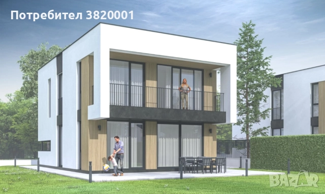 Двуетажна къща в затворен комплекс с. Близнаци