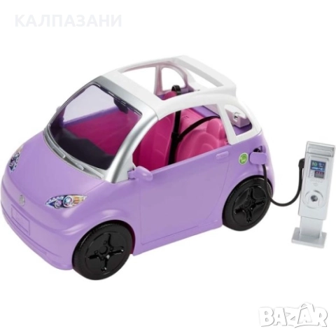 Barbie Електрическа кола и станция за зареждане  HJV36, снимка 5 - Коли, камиони, мотори, писти - 51983505
