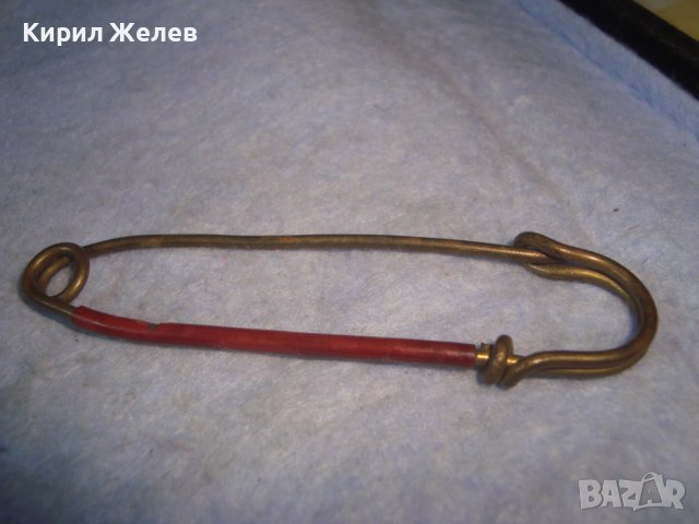 СТАРА БРОНЗОВА РЕТРО ФИБУЛА АРТ ИГЛА ВИНТИДЖ УКРАШЕНИЕ 29060, снимка 4 - Антикварни и старинни предмети - 37635799
