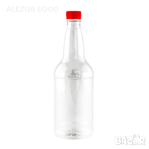 Пластмасова бутилка 1 л с капачка за вино и сок