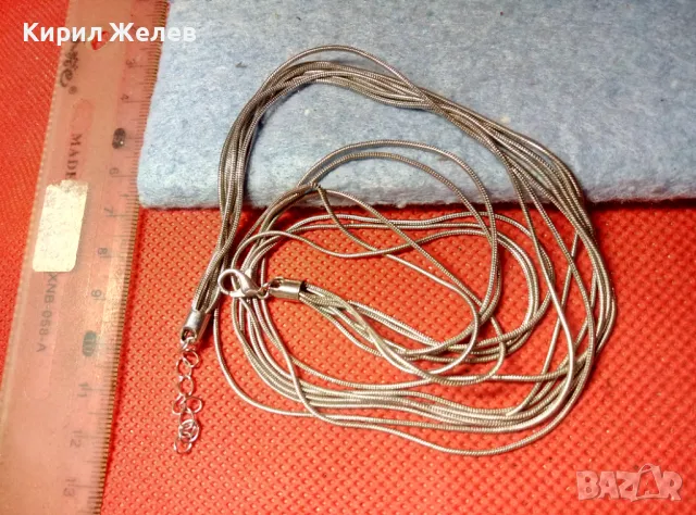 ФЕЕРИЧНО НЕЖНО ПОСРЕБРЕНО МЕДНО КОЛИЕ АРТ ОГЪРЛИЦА 47364, снимка 5 - Колиета, медальони, синджири - 47336472