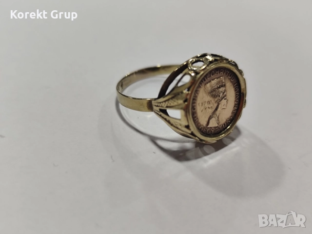 Златен дамски пръстен 14к, снимка 2 - Пръстени - 52901292