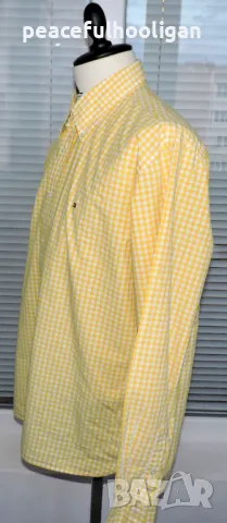 Tommy Hilfiger Mens Yellow/White Checked Shirt - мъжка риза с дълъг ръкав размер XL, снимка 9 - Ризи - 47651381