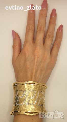 Златни твърди гривни  14К - , снимка 17 - Гривни - 40462722