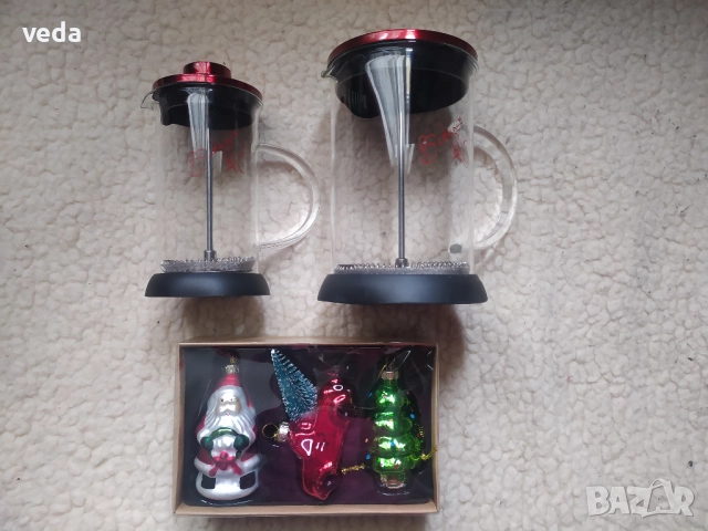 Комплект преси за френско кафе и чай КОЛЕДЕН ПОДАРЪК, снимка 2 - Други - 52593285