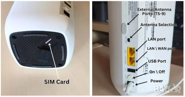 5G рутер ZYXEL NR5103EV2 за мобилен интернет, отключен, снимка 2 - Рутери - 56160748