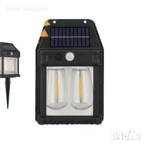 Соларна стенна лампа с интелигентен сензор, снимка 5 - Соларни лампи - 49180448