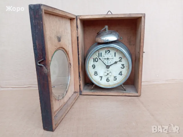 Будилник Mauthe FMS старинен часовник 20те 30те Германия, снимка 5 - Антикварни и старинни предмети - 47915061