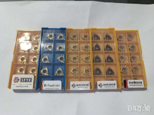 Комплект от 10 броя стругарски пластини за резба 16ER 16IR AG60 