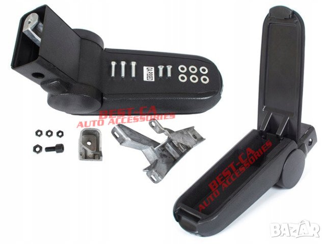 Черен текстилен подлакътник за Volkswagen Golf 4 Mk4 Bora Audi A3 8L Seat Leon 1M Seat Toledo 2 Mk2, снимка 3 - Аксесоари и консумативи - 44288578