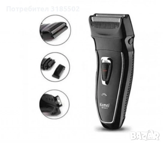 Тример за мъже Kemei KM-8013 с миеща се глава, Черен, снимка 3 - Фризьорски принадлежности - 51095844