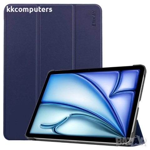 iPad Air 13 (2025) / (2024) Trifold Stand Cover PU Leather+PC Кожен Калъф и Протектор, снимка 2 - Калъфи, кейсове - 51040598