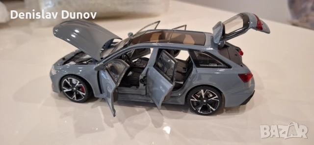 Ауди Audi RS6 1:32 отваряеми врати, капак, светещи фарове и стопове, снимка 6 - Коли, камиони, мотори, писти - 51210470