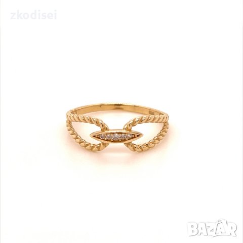 Златен дамски пръстен 1,59гр. размер:56 14кр. проба:585 модел:20053-1, снимка 1 - Пръстени - 42654901