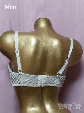 95 Е Сутиен в цвят шампанско с черни точки , снимка 2 - Бельо - 53881762