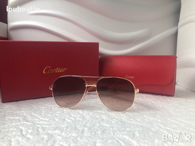 Cartier 2022 мъжки слънчеви очила с кожа, снимка 13 - Слънчеви и диоптрични очила - 37372016