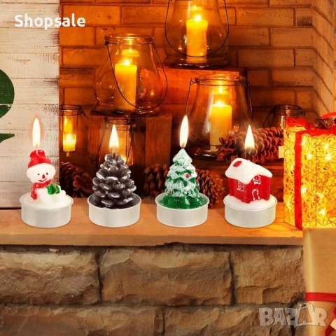 12 Коледни ароматни чаени свещи в кутия