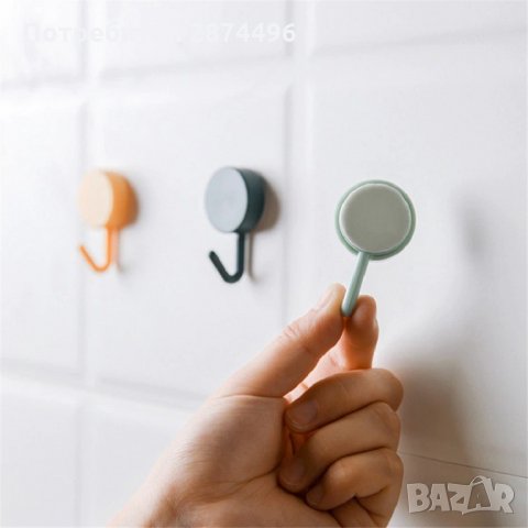 2941 Цветни самозалепващи закачалки - универсални, снимка 6 - Други стоки за дома - 35355868