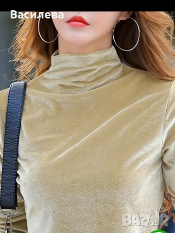 Поло кадифе. , снимка 2 - Блузи с дълъг ръкав и пуловери - 53056251