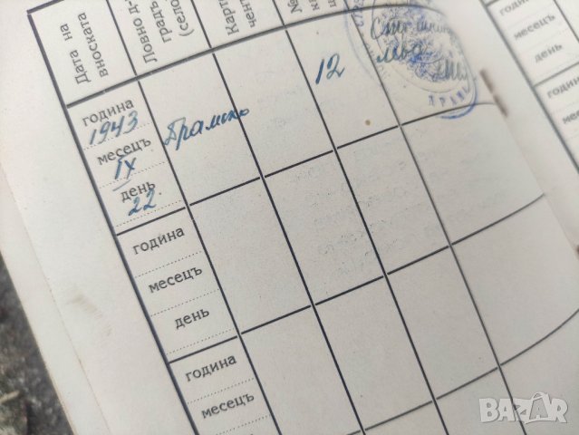 Членска книжка " Сокол" с. Просечен , Драмско, снимка 3 - Други ценни предмети - 44446113