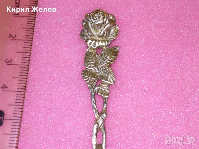 СТАРА ФЛОРАЛНА КОЛЕКЦИОНЕРСКА ДЕСЕРТНА СРЕБЪРНА ВИЛИЧКА СРЕБРО 800 ПРОБА 43001, снимка 2 - Колекции - 44376205