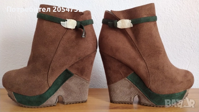 Боти на висока платформа, 38-ми номер, снимка 3 - Дамски боти - 52289503