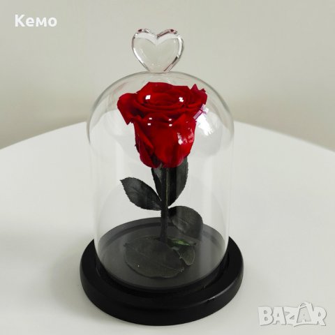 Вечна истинска роза в стъкленица, снимка 9 - Романтични подаръци - 31557958
