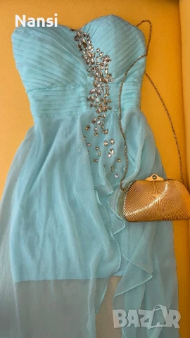 Уникална рокля с красиви камъни, снимка 12 - Рокли - 50956256