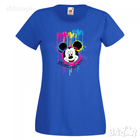 Дамска тениска Mickey Mouse Painting Мини Маус,Микки Маус.Подарък,Изненада,, снимка 2 - Тениски - 36528777
