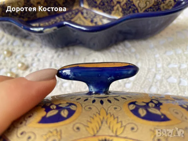 Красива порцеланова кутия за бижута , снимка 16 - Антикварни и старинни предмети - 49327928