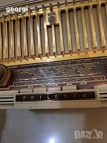 ретро лампово радио Philips Philetta , снимка 4 - Радиокасетофони, транзистори - 48654531