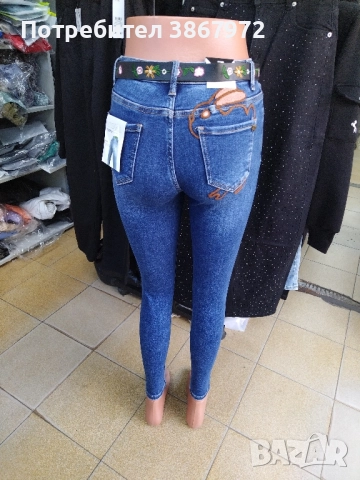Дамски Накъсани Дънки Skinny Denim , снимка 4 - Дънки - 51822541