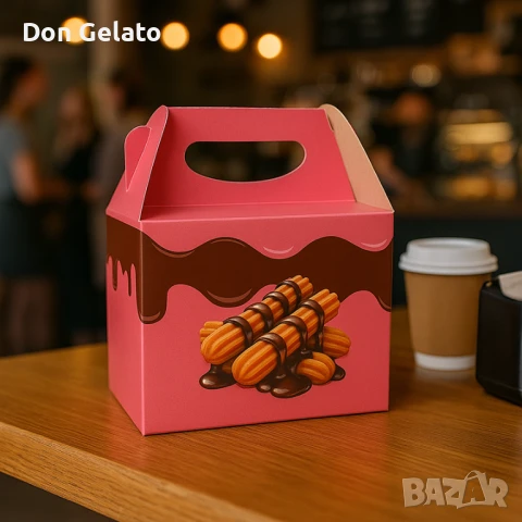 Takeaway Кутия за чурос за вкъщи с дръжка, снимка 3 - Други - 51268230