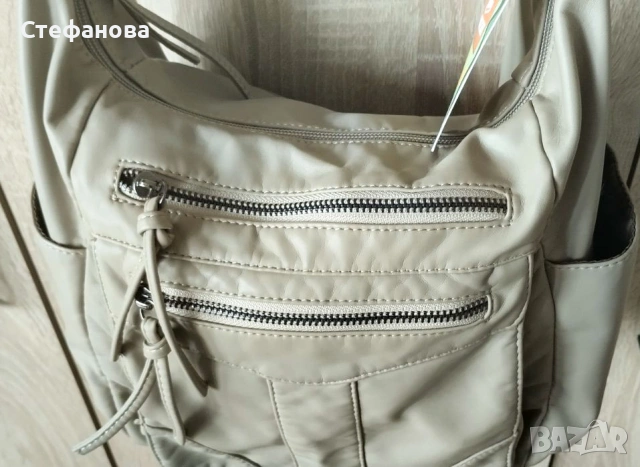 Нова дамска чанта, бежова, снимка 4 - Чанти - 53935501