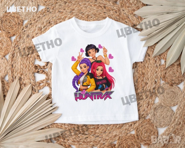 Детска тениска KPop Demon Hunters – The Huntrix, щампа, снимка 2 - Детски тениски и потници - 53147177