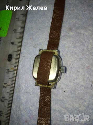 ЧАЙКА 17 КАМЪКА Стар РУСКИ СССР МЕХАНИЧЕН РЯДЪК ДАМСКИ ЧАСОВНИК с КОЖЕНА КАИШКА 38938, снимка 6 - Антикварни и старинни предмети - 42128627