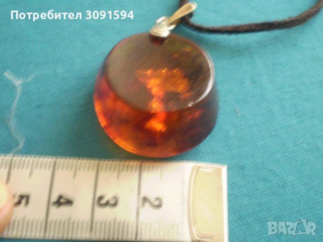 Стара кехлибар висулка медальон сребро 875 кехлибар СССР, снимка 9 - Антикварни и старинни предмети - 37538039