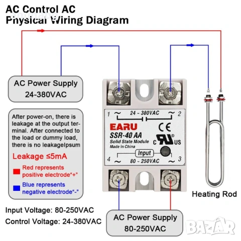 ANIMABG Солид стейт реле, SSR-40AA, снимка 3 - Друга електроника - 54182519