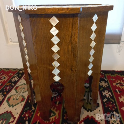 Османска масичка , инкустрация със седеф, снимка 11 - Антикварни и старинни предмети - 39690398